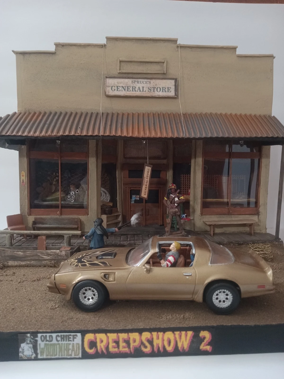 Creepshow 2 Old Chief Wood'nhead Spruce's General Store Diorama With Trans Am thumbnail 2