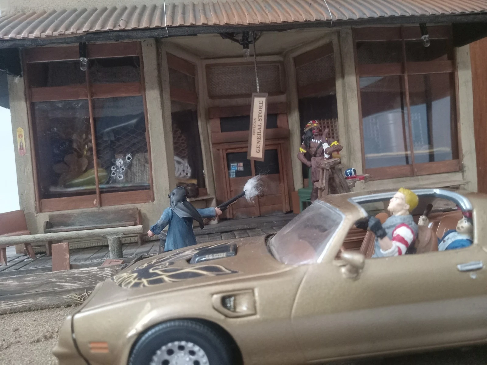 Creepshow 2 Old Chief Wood'nhead Spruce's General Store Diorama With Trans Am thumbnail 5